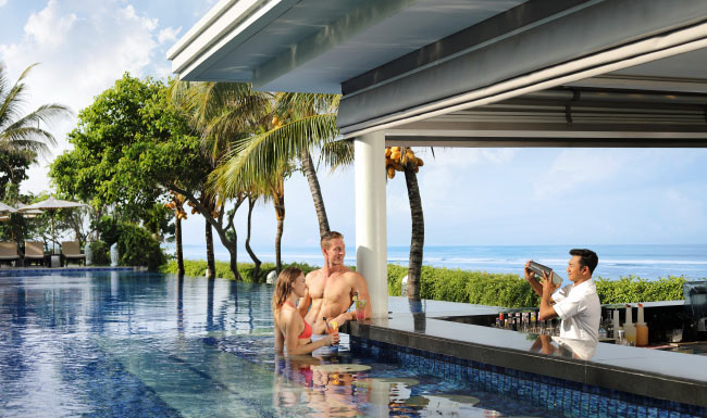 Seruni Sunken Pool Swim up Bar at Padma Resort Legian